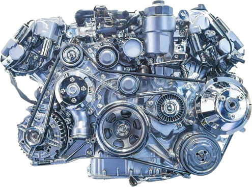 white chevy engine